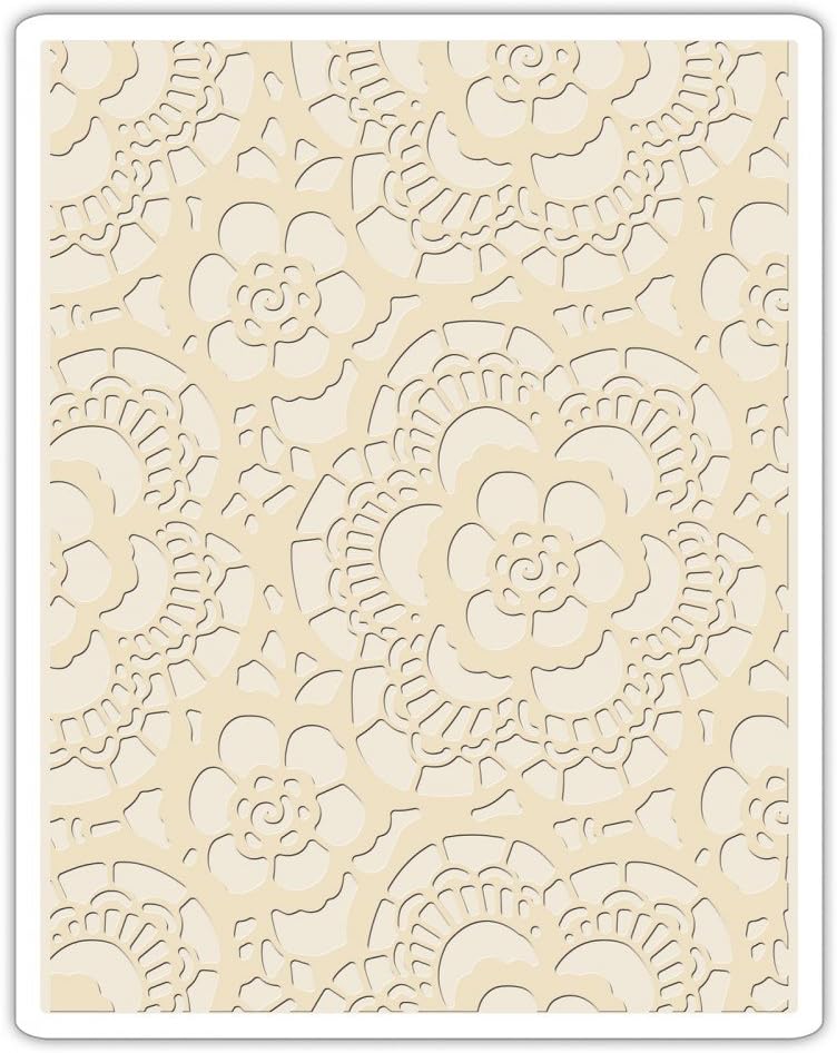 Sizzix Embossing Folder 661824, Lace, Multi Color, One Size - Image 1
